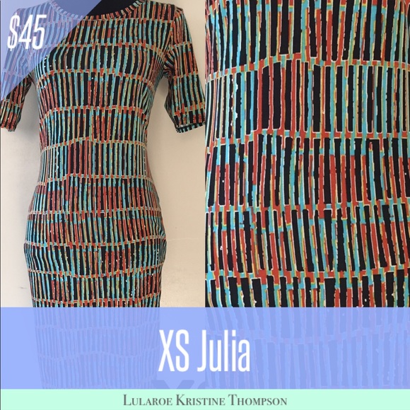 XS LuLaRoe Julia dress - Picture 1 of 3